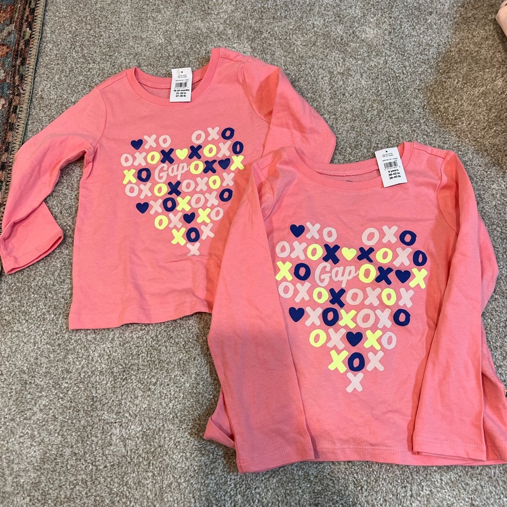Gap Valentines shirts NWT